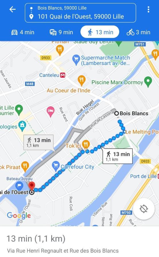 Bateau Peniche Lille - Euratechnologie Daire Dış mekan fotoğraf
