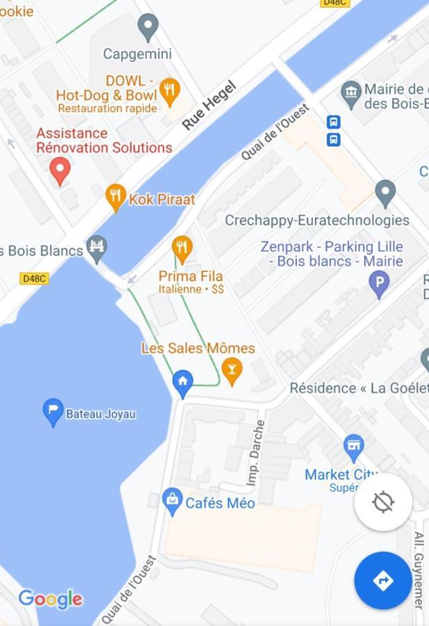 Bateau Peniche Lille - Euratechnologie Daire Dış mekan fotoğraf